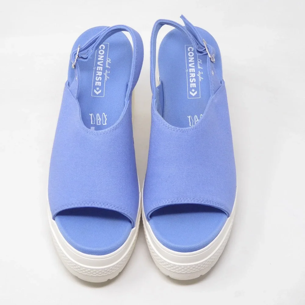 Converse Women Chuck 70 De Luxe Heel Platform Sandal Open Sky Blue A13810F Sz 11